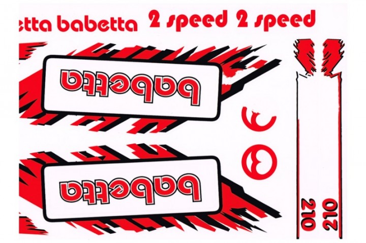 Nálepky Babetta sada - červená