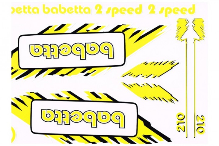 Nálepky Babetta sada - žltá