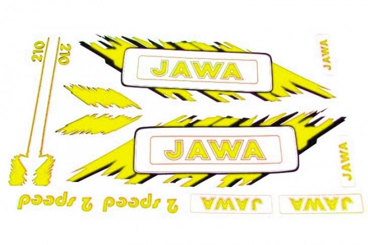 Nálepky JAWA sada - žltá