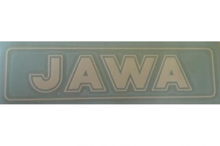 Nálepka JAWA 140x35 biela/pár
